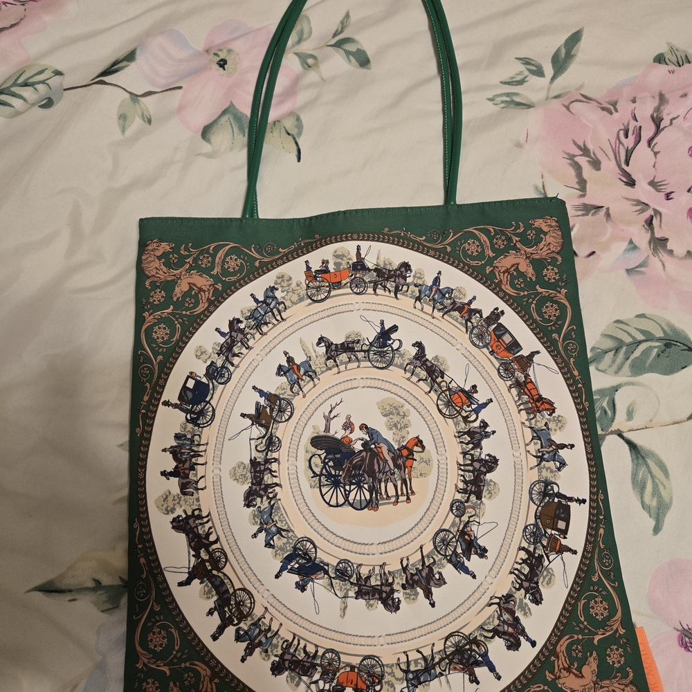 Hermes Dark Green Tote Bag